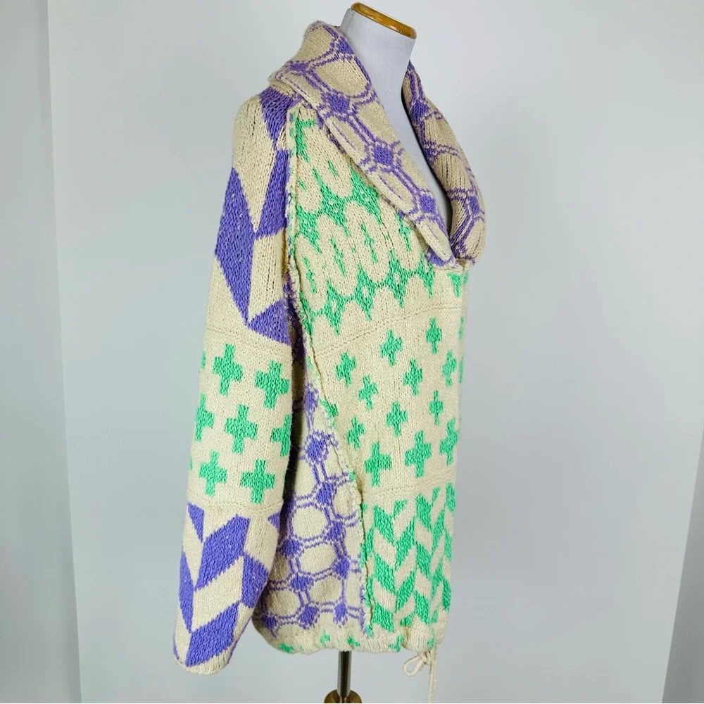Free People Bright & Optimistic Oversized Cardigan Sweater Size Small - Picture 5 of 16